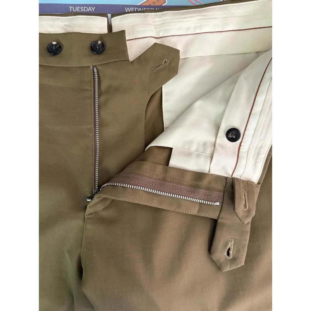 Loro Piana Carlo Trousers Mens 38 Brown Chino Hyannis Pants Italy Preppy Luxury